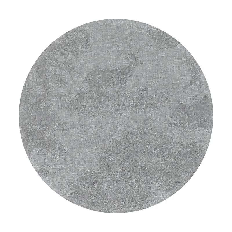 Jacquard Francais Souveraine European Linen Round Placemat