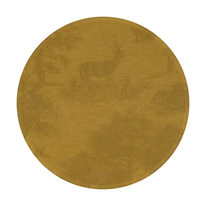 Jacquard Francais Souveraine European Linen Round Placemat
