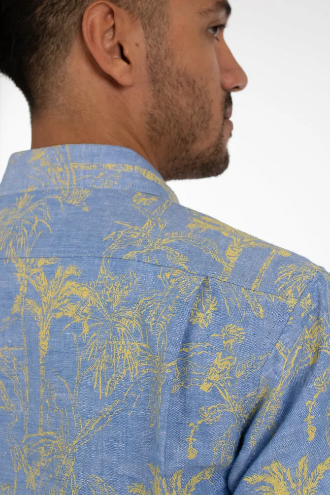 James Harper Eden Cotton Shirt - Blue