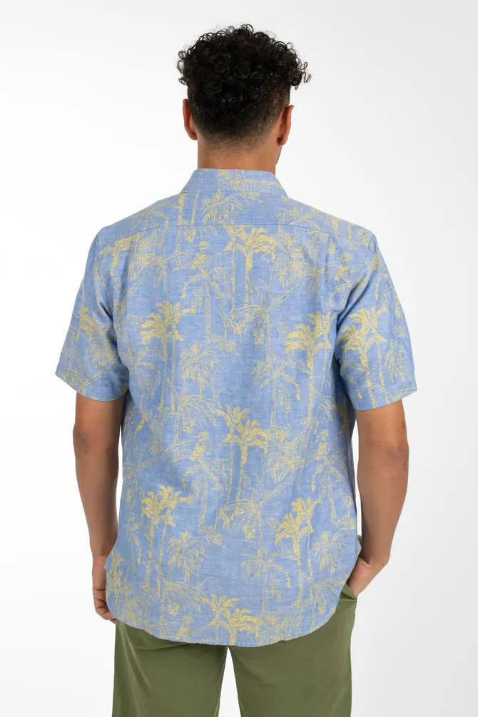 James Harper Eden Cotton Shirt - Blue
