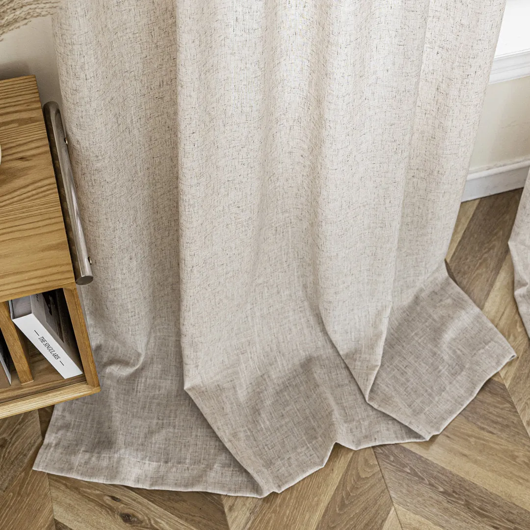 Jep Linen Blended Semi Sheer Rod Pocket Curtain Pair (Set of 2) Gracie Oaks Curtain Color: Linen Size per Panel: 52" W x 72" L