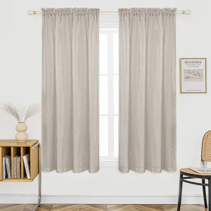 Jep Linen Blended Semi Sheer Rod Pocket Curtain Pair (Set of 2) Gracie Oaks Curtain Color: Linen Size per Panel: 52" W x 72" L