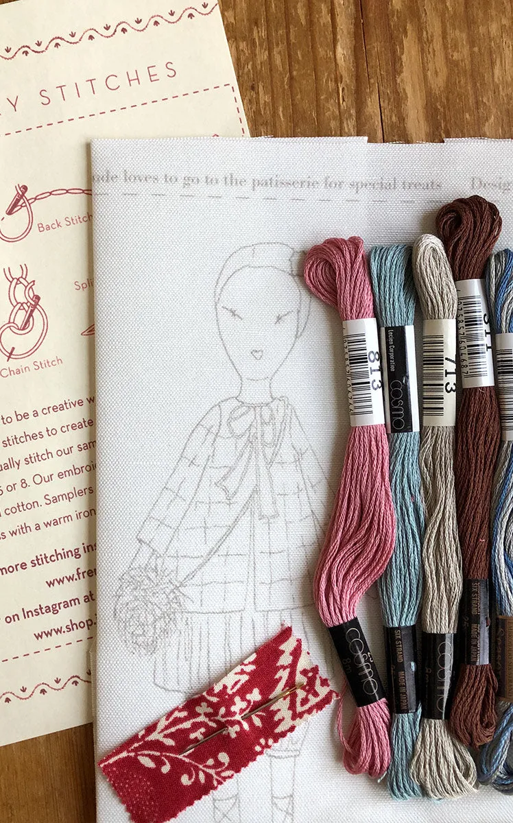 jess brown   French General embroidery sampler - Petite Maude