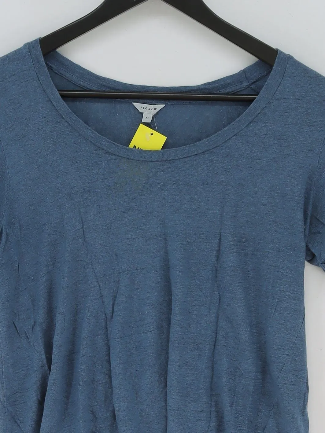 Jigsaw Women's T-Shirt M Blue 100% Linen