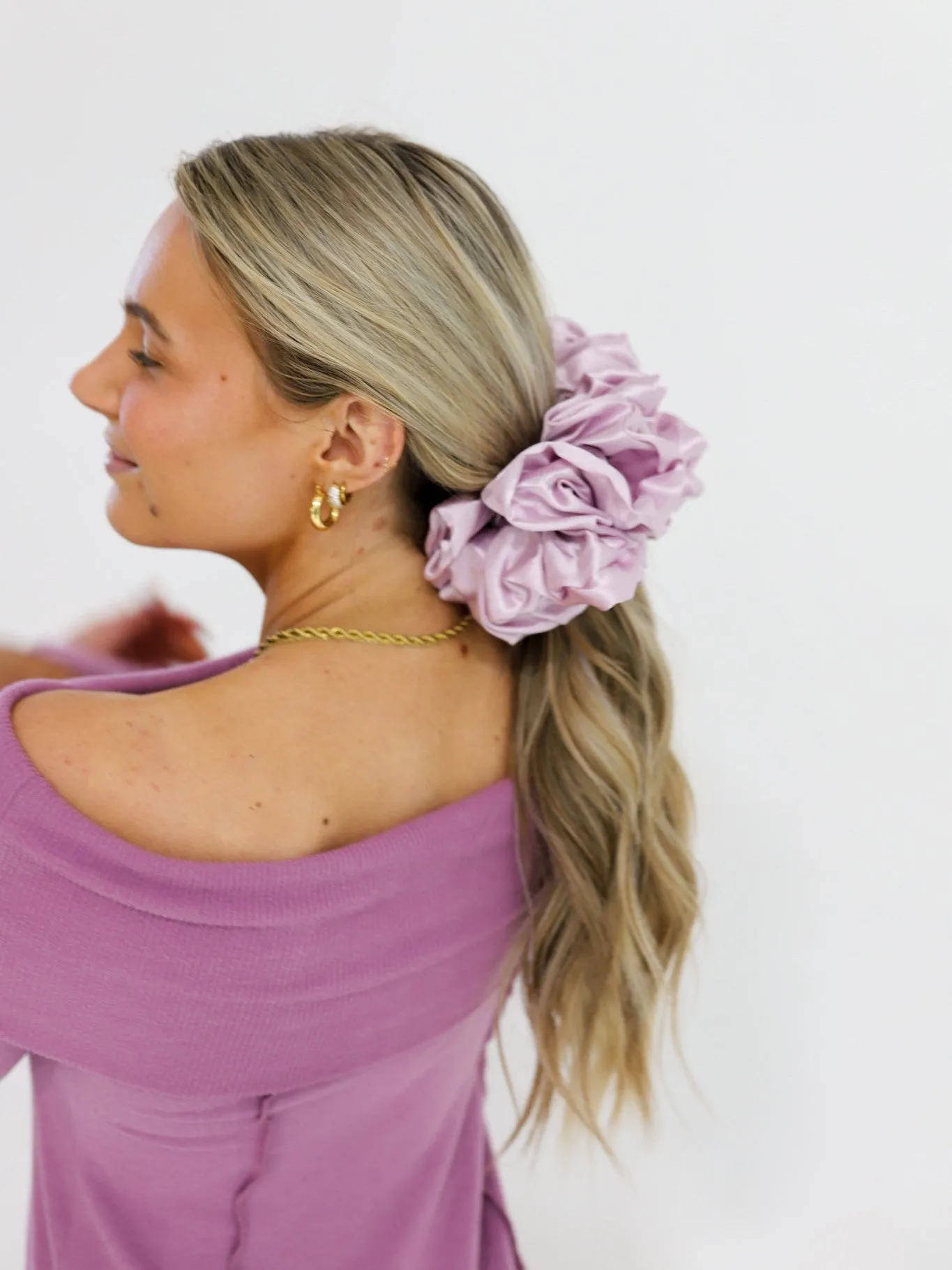 JUMBO SLEEP SILK/SATIN SCRUNCHIES