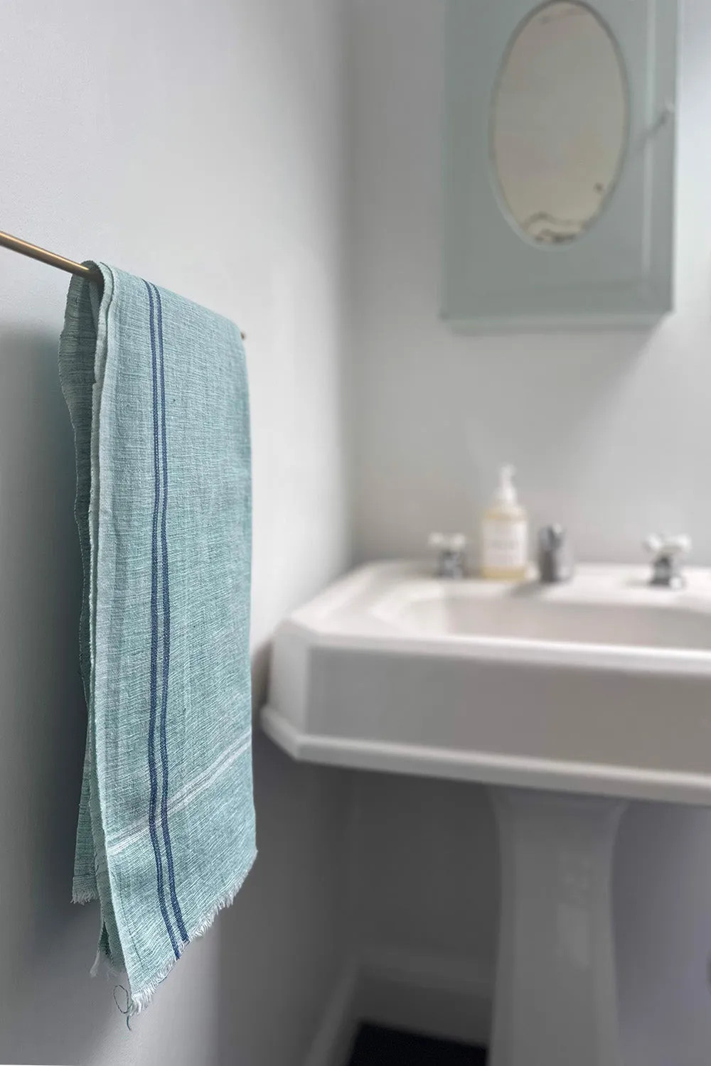 Khadi Cotton Towel in Ocean