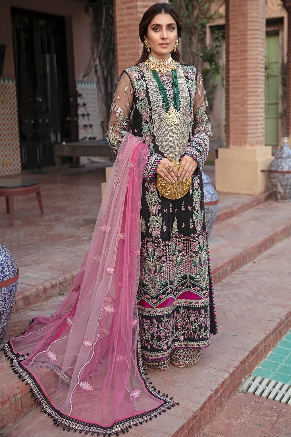 KIARA | Afrozeh Hayat Wedding Formals Collection 2021 | Unstitched Embroidered Chiffon Suits
