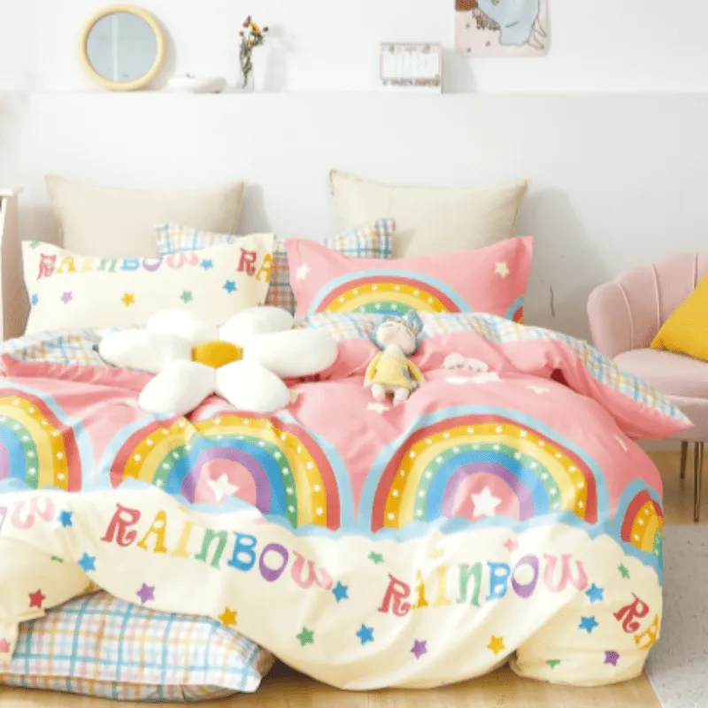 Kids Club Rainbow Duvet Covers Set