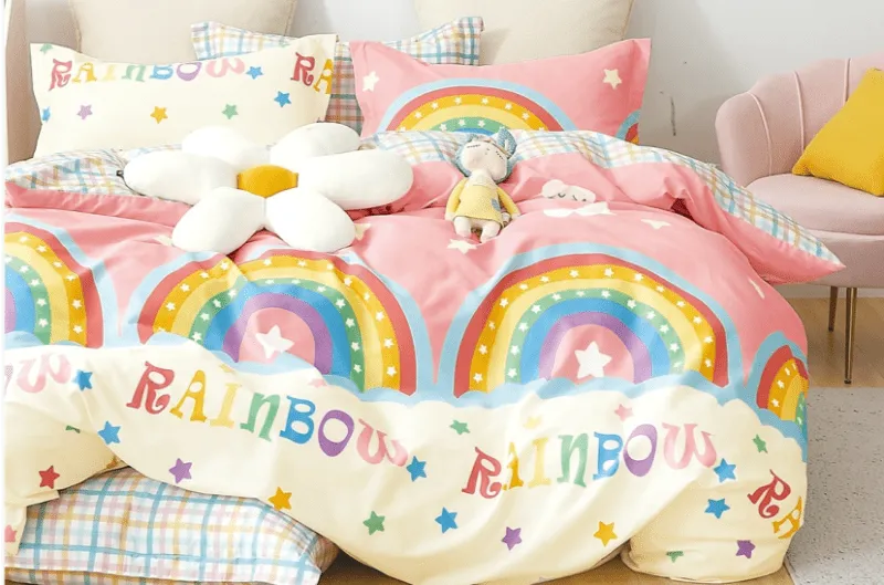 Kids Club Rainbow Duvet Covers Set