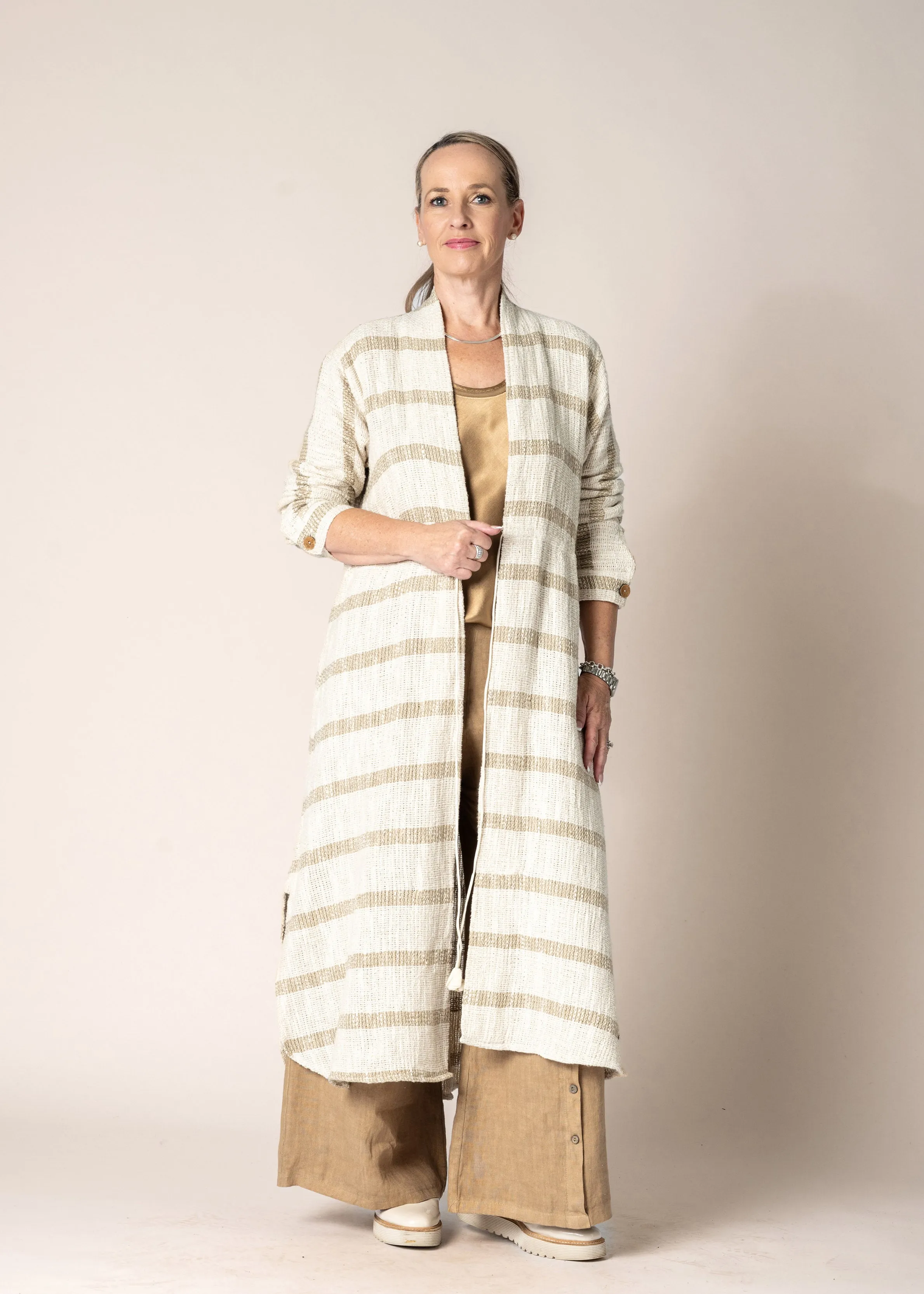 Kinsley Linen Jacket in Cream