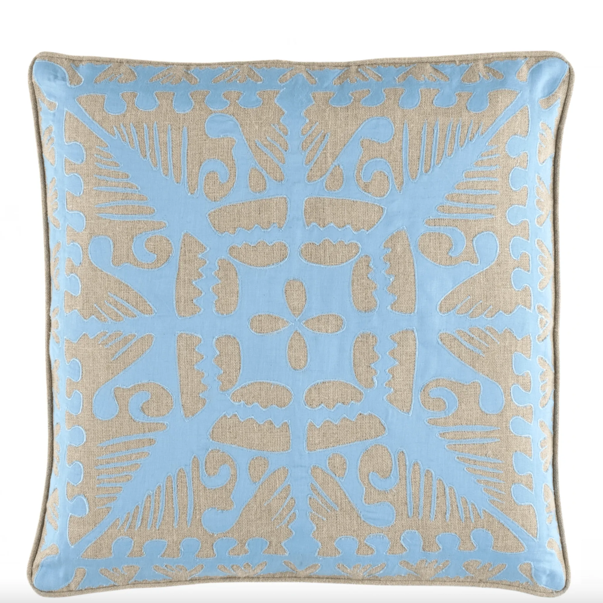 Knight Wood Linen  Decorative Pillow Cover - Lapis Blue