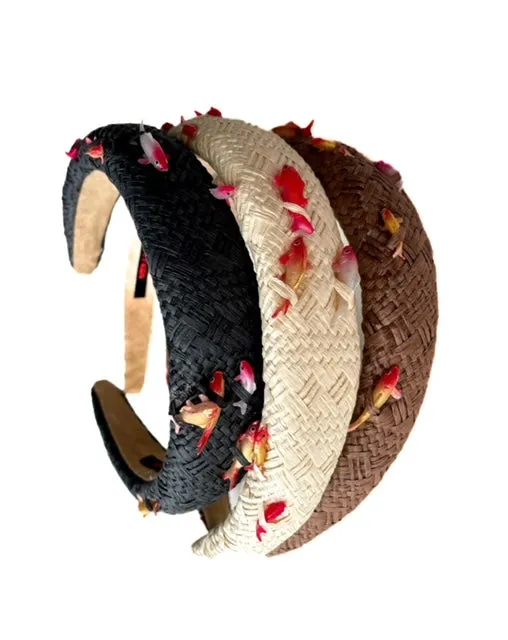 Koi fish Headband - Brown Straw
