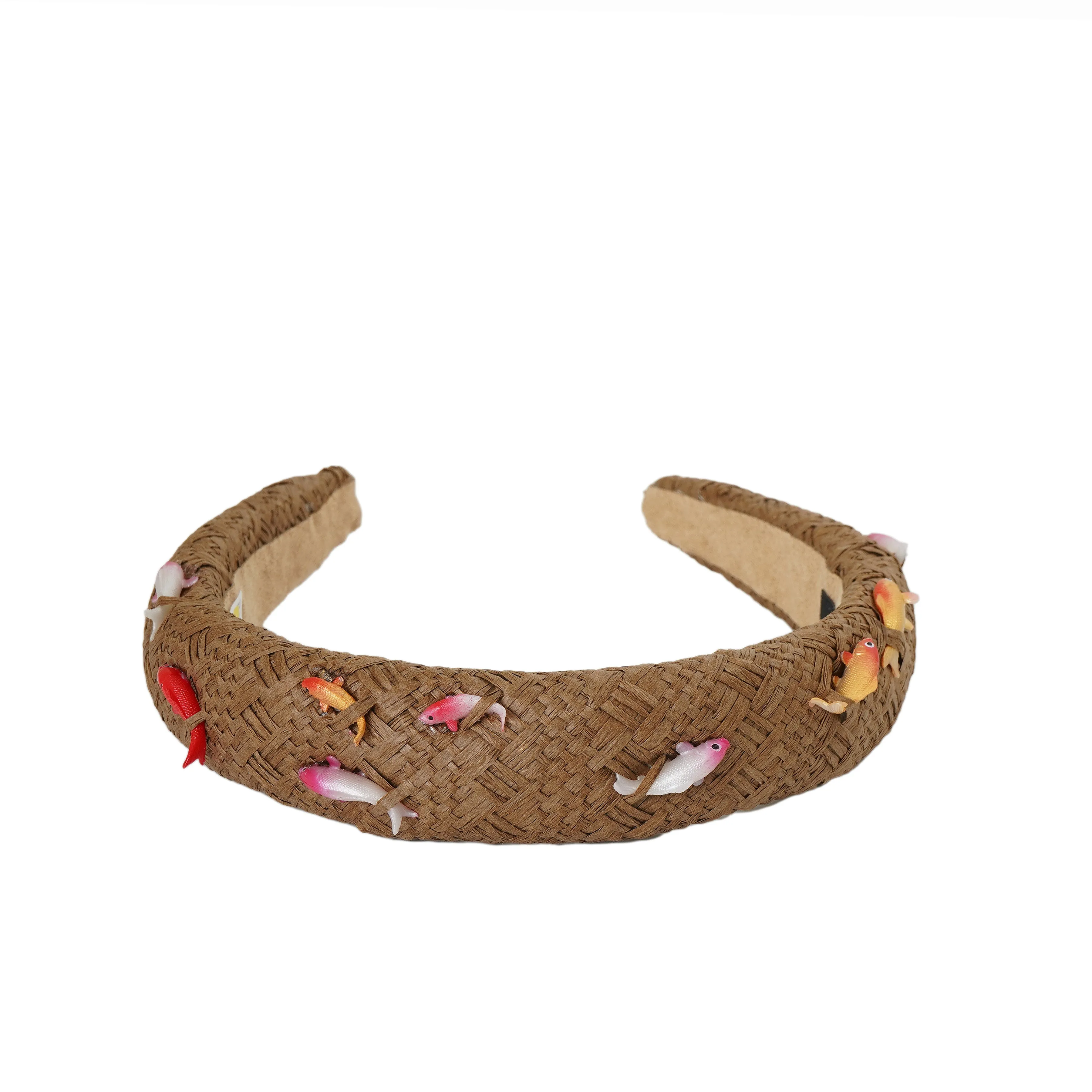 Koi fish Headband - Brown Straw