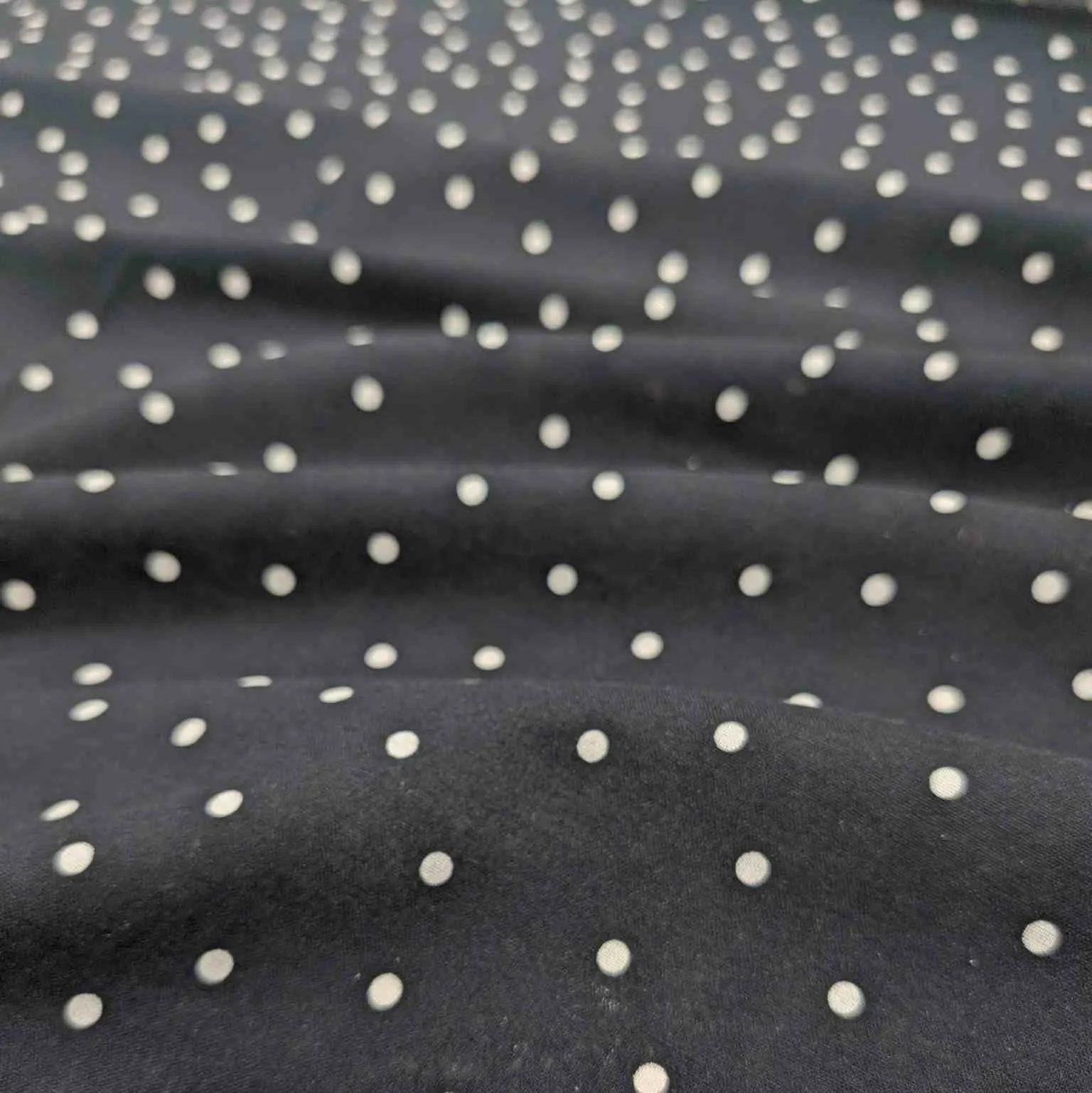 Kokka Linen Cotton Spot, Black
