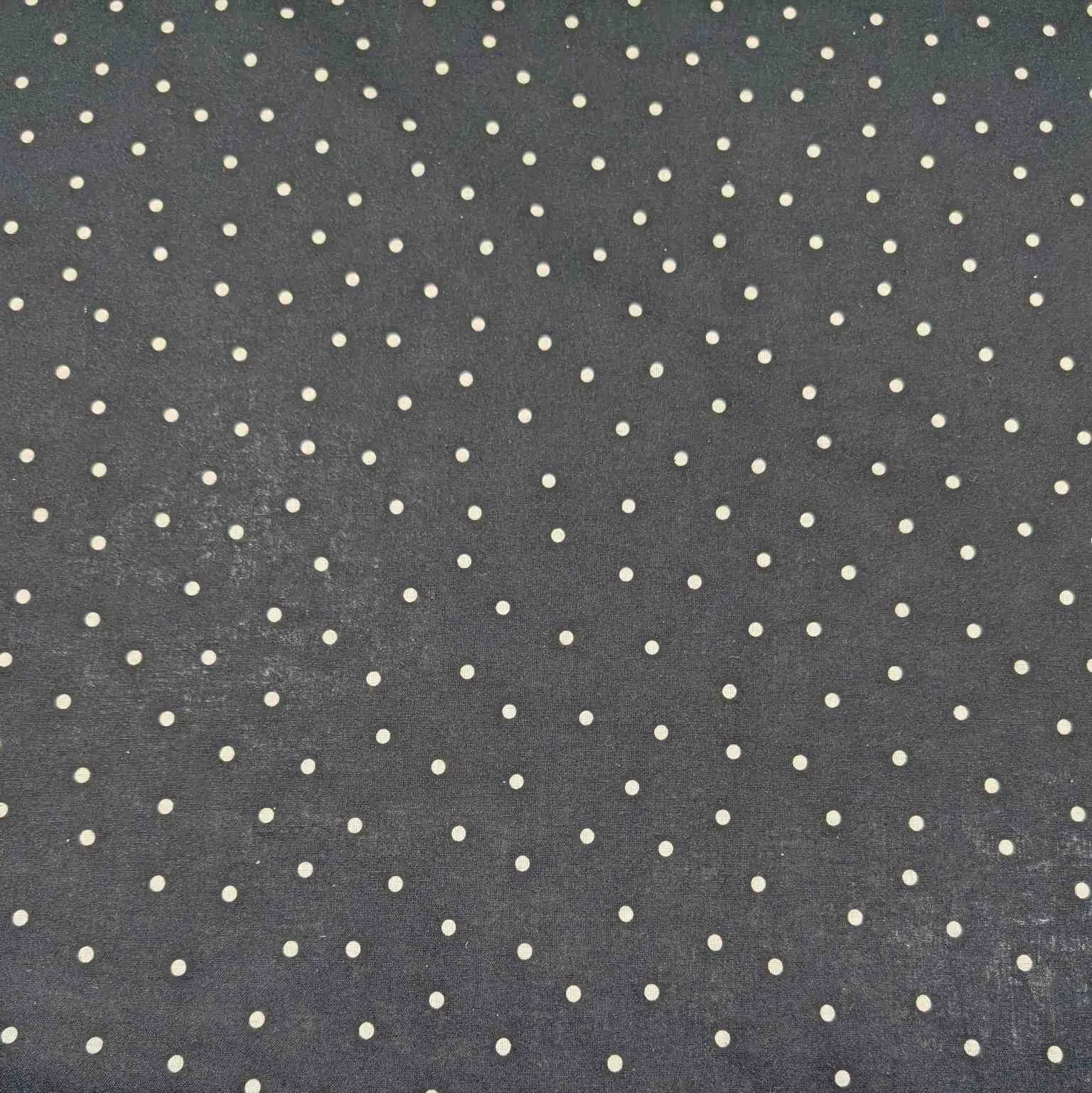 Kokka Linen Cotton Spot, Black