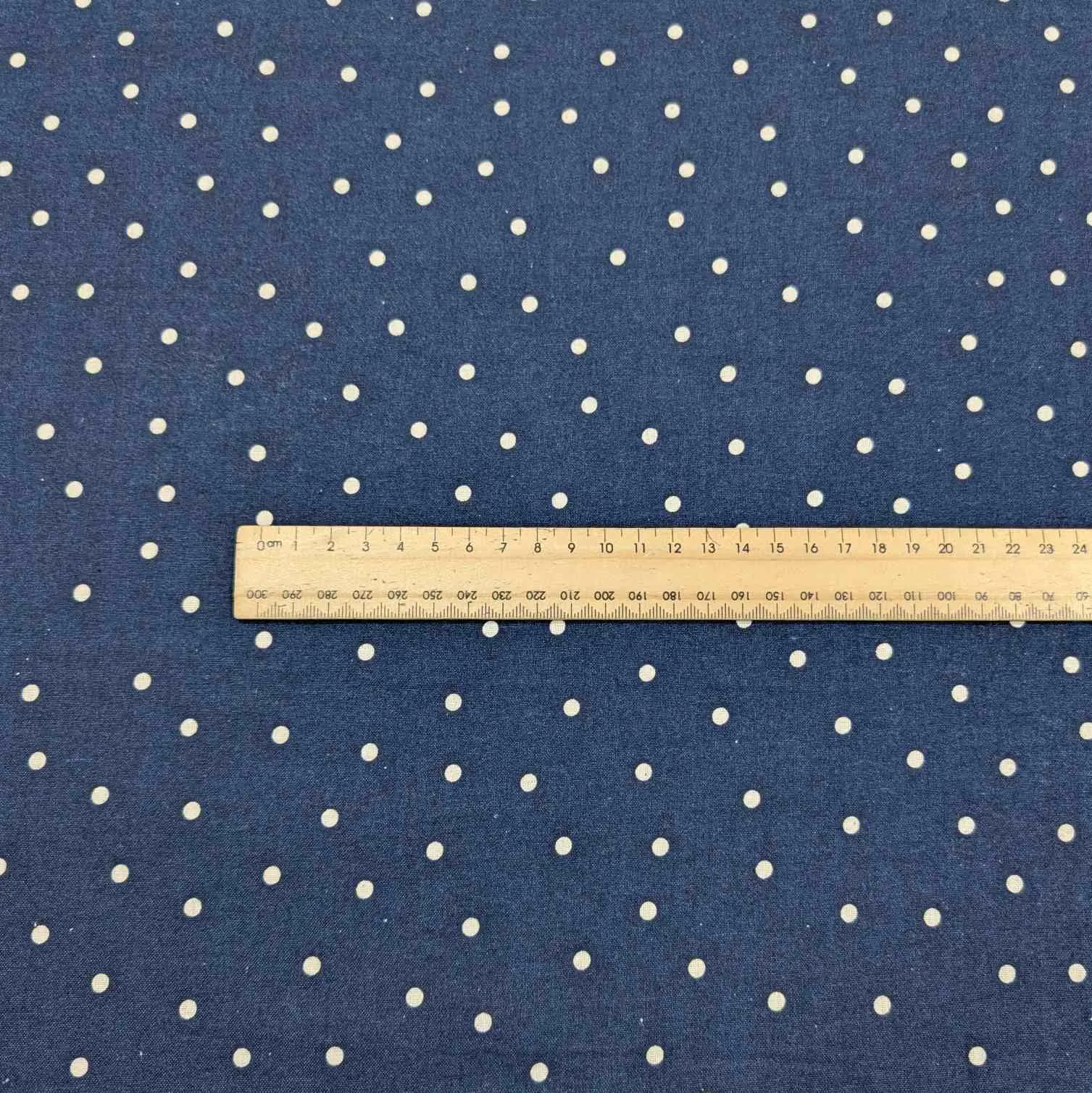 Kokka Linen Cotton Spot, Navy