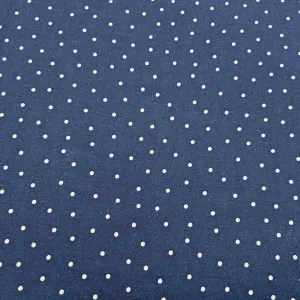 Kokka Linen Cotton Spot, Navy