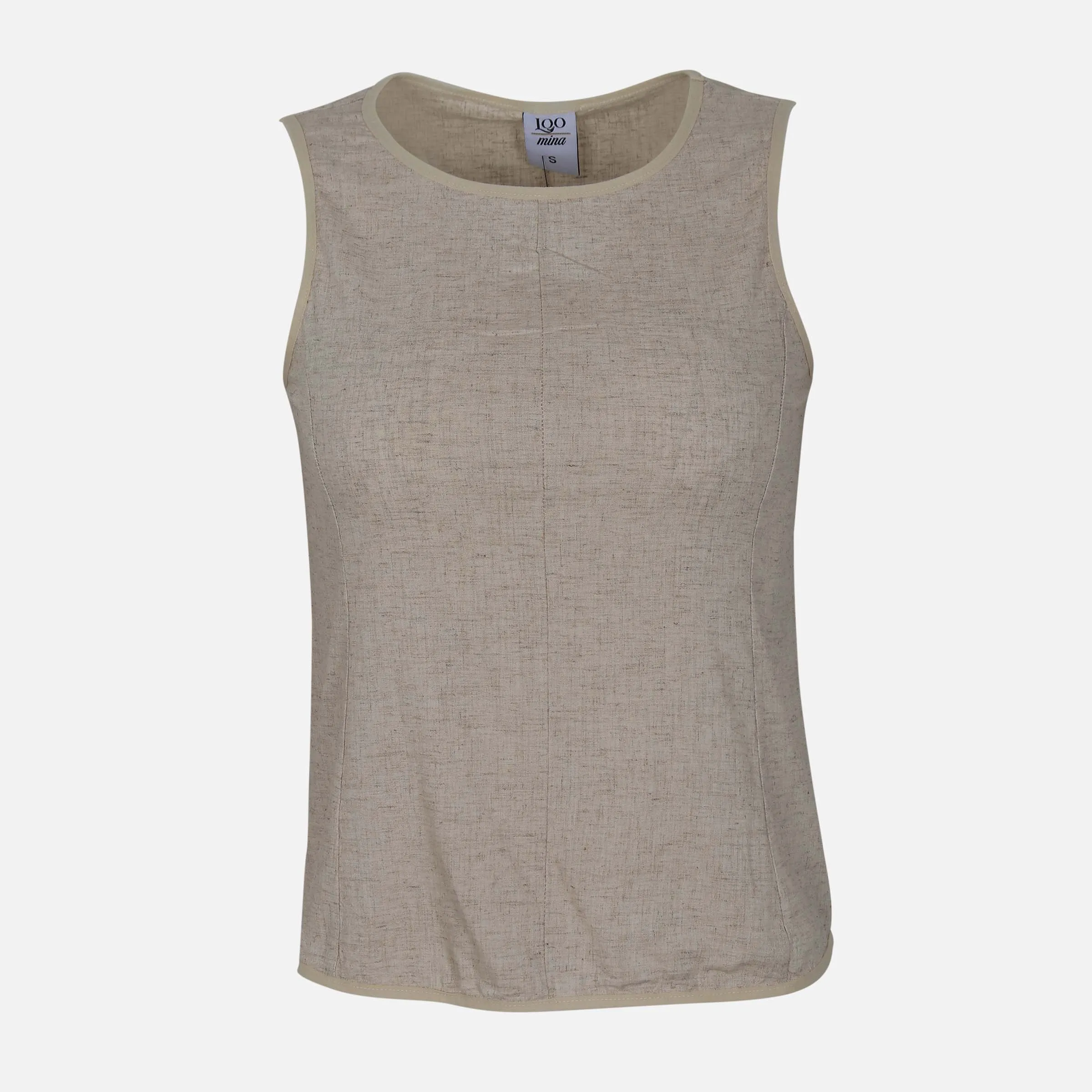 LADIES SHORT SLEEVE WOVEN TOP