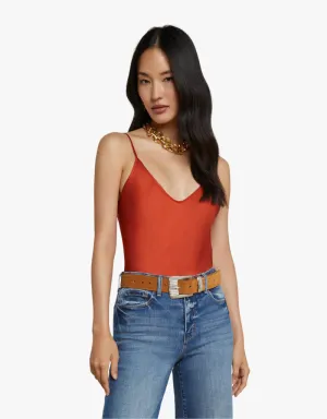 L'agence Lexi Satin Camisole in Clay