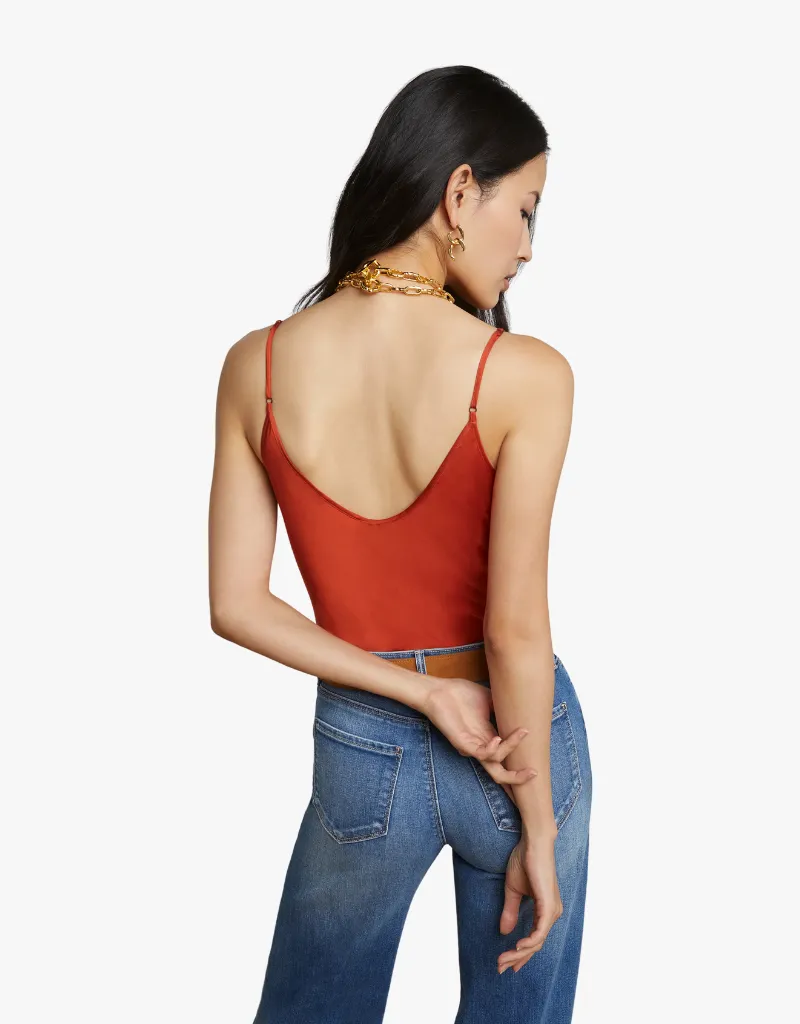 L'agence Lexi Satin Camisole in Clay
