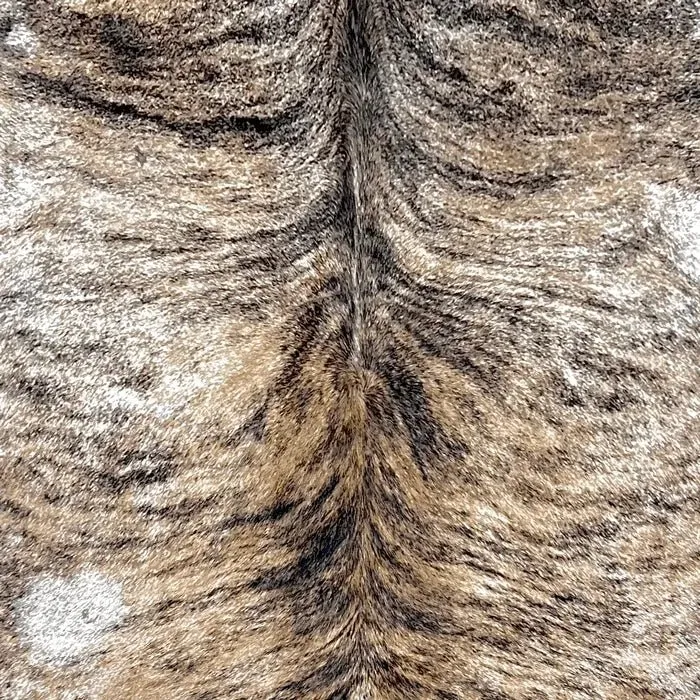 Large Brindle Cowhide Rug Size 5.9 x 6.8 ft---5088