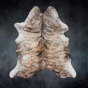 Large Brindle Cowhide Rug Size 5.9 x 6.8 ft---5088