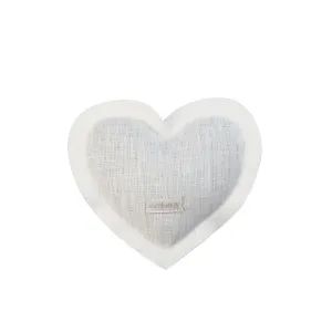Lavender Heart Sachet Ivory Linen