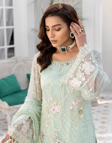 LF - 406 | Emaan Adeel Le Festa Premium Formals Vol 4 |  Unstitched Embroidered Chiffon Suits