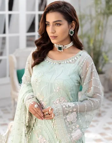 LF - 406 | Emaan Adeel Le Festa Premium Formals Vol 4 |  Unstitched Embroidered Chiffon Suits