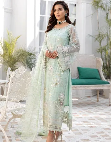 LF - 406 | Emaan Adeel Le Festa Premium Formals Vol 4 |  Unstitched Embroidered Chiffon Suits