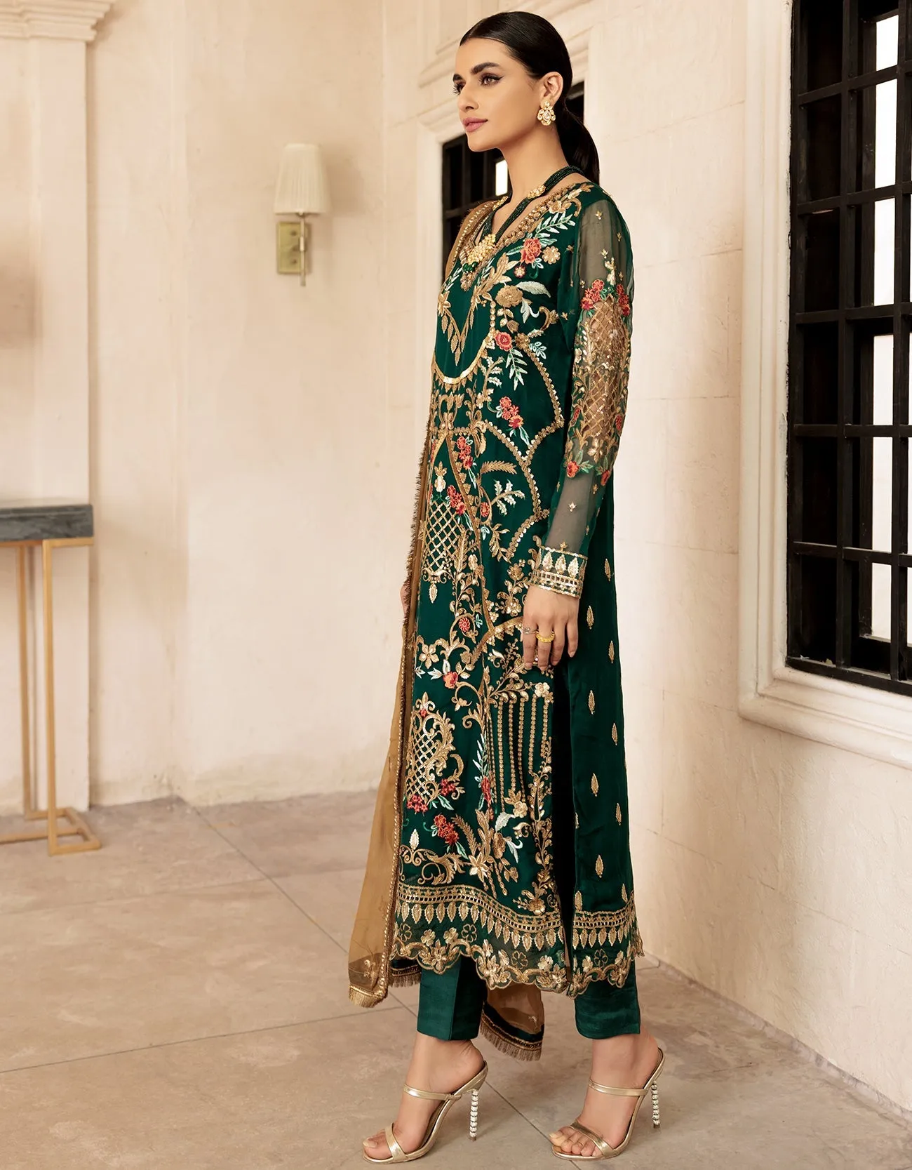 LF 510  | Emaan Adeel Le Festa Premium Collection 2022 Vol-5 |  Unstitched Embroidered Organza Suit