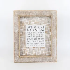 Life is Like a Camera Handmade Bamboo Sign