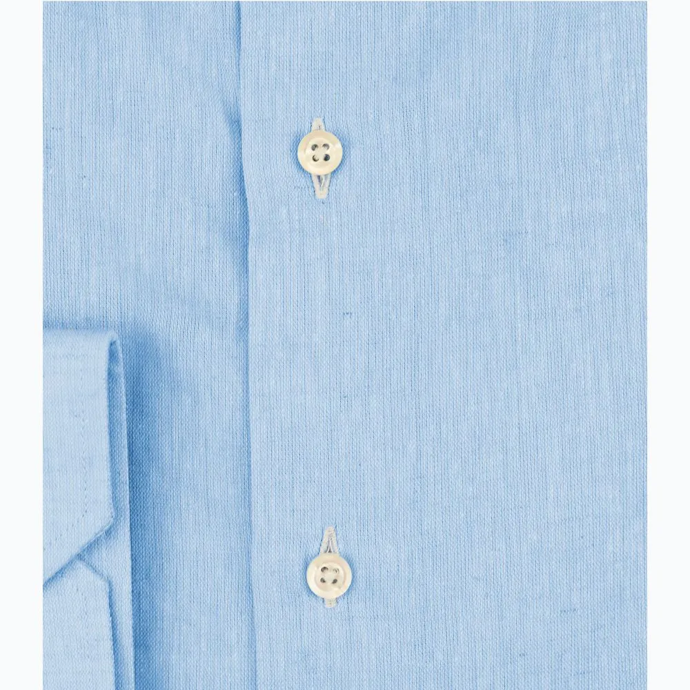 Light Blue Linen Men Shirt