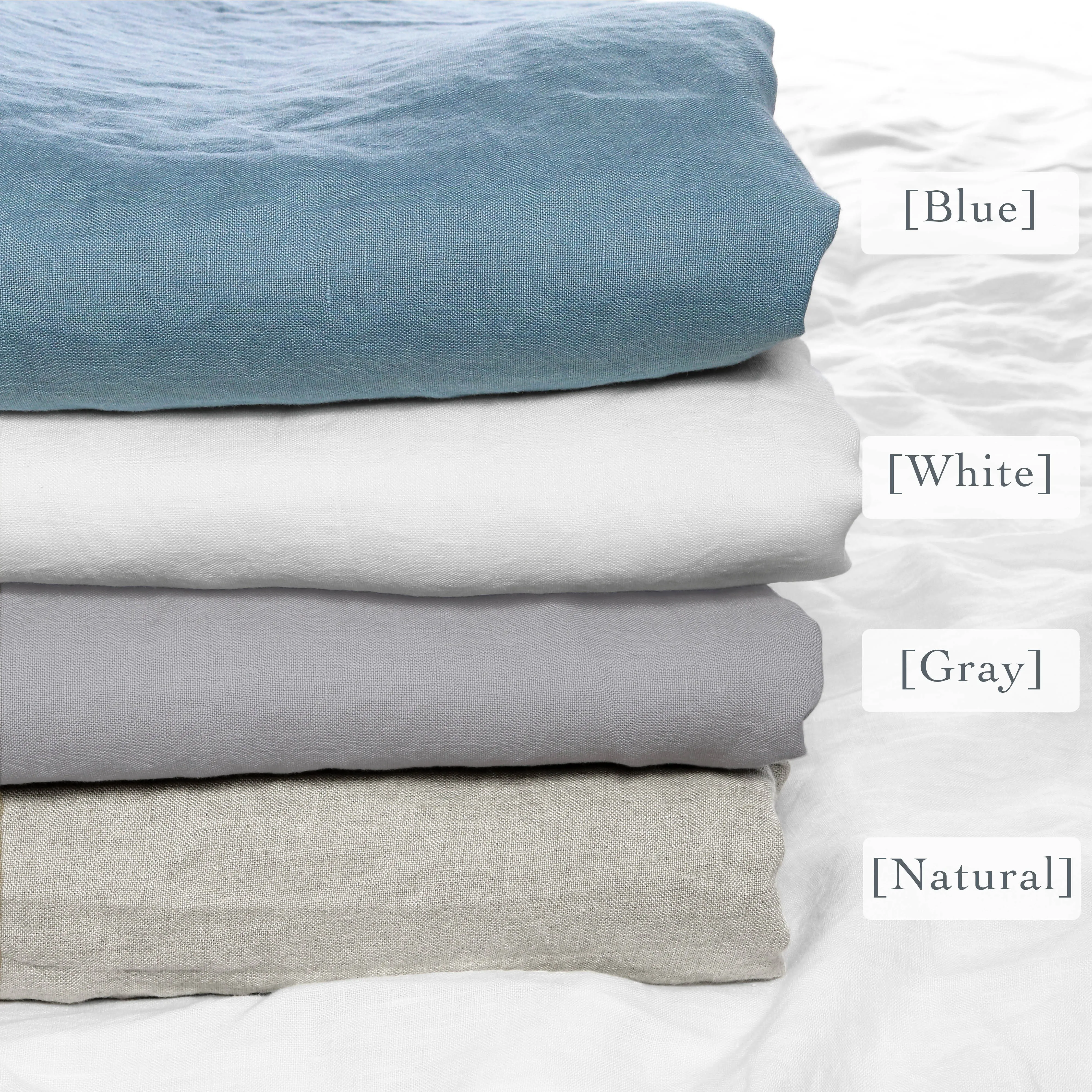 Light Gray Stonewashed Linen Roman Shade 100% Organic Natural French Linen/CL1058