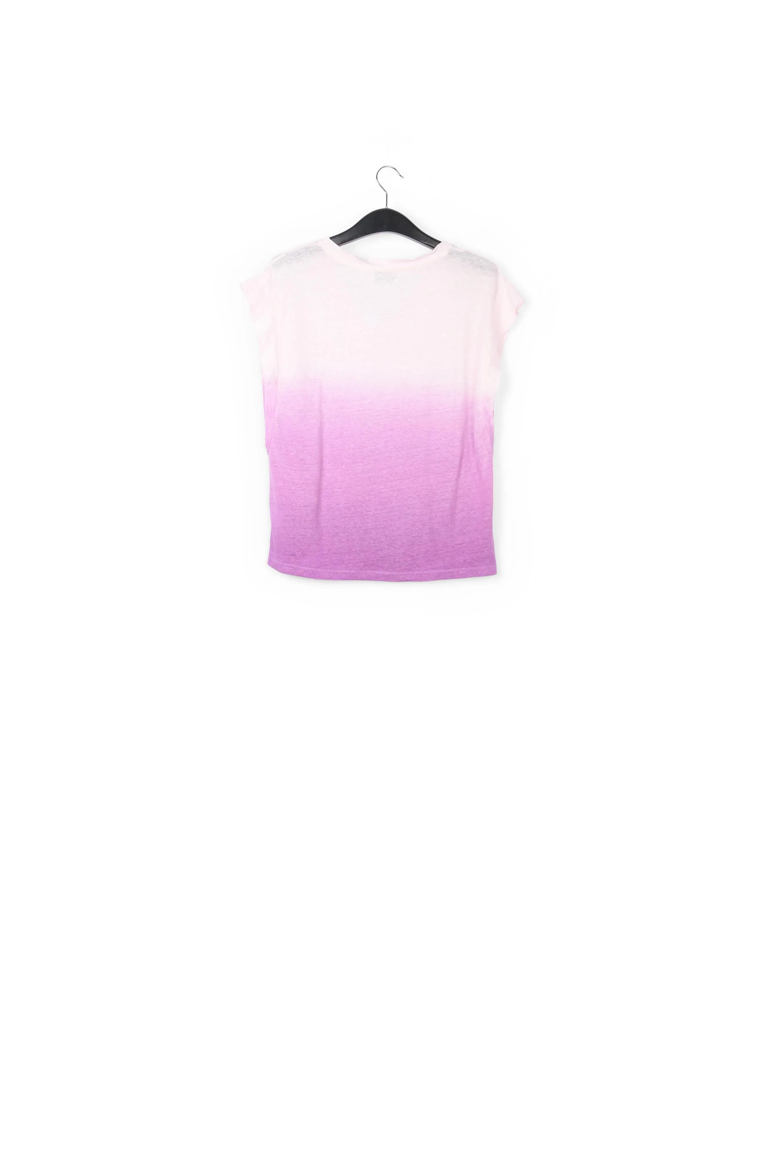 Lilac dip-dye linen t-shirt