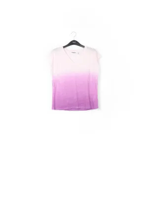 Lilac dip-dye linen t-shirt