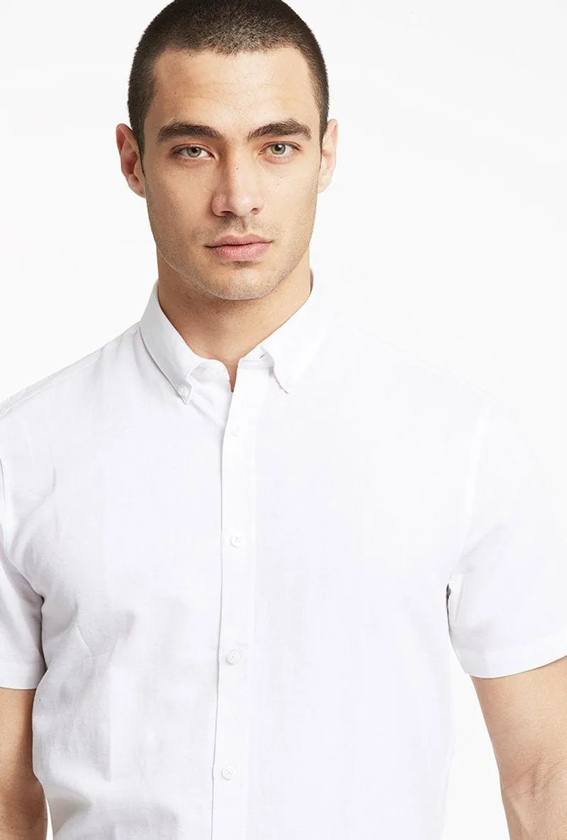 LINDBERGH LINEN BLEND S/S SHIRT