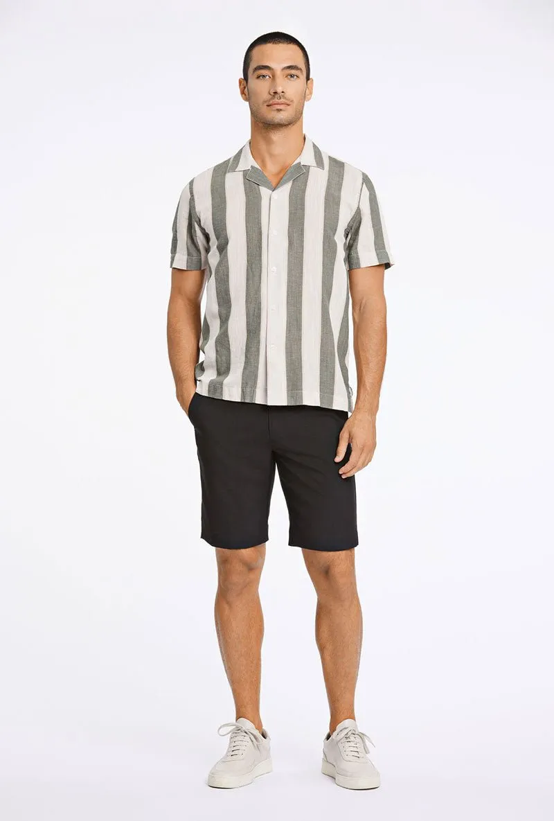 LINDBERGH STRIPED LINEN SS SHIRT