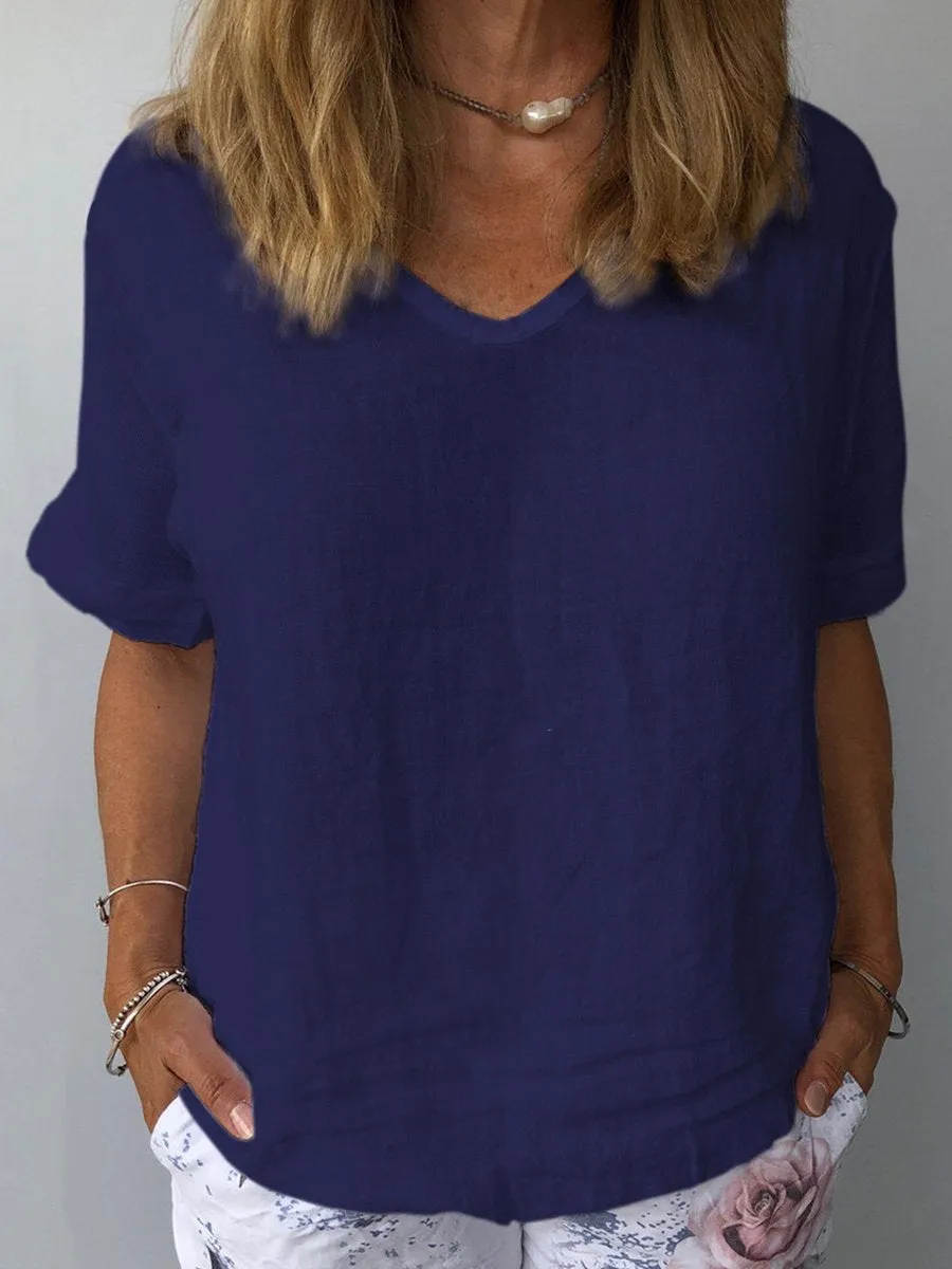 Linen Aura™ | Women's Cotton Linen Casual Top | Breathable Fabric, Relaxed Fit & Stylish Design