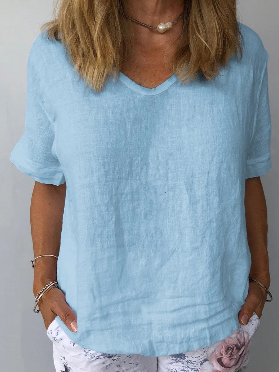 Linen Aura™ | Women's Cotton Linen Casual Top | Breathable Fabric, Relaxed Fit & Stylish Design
