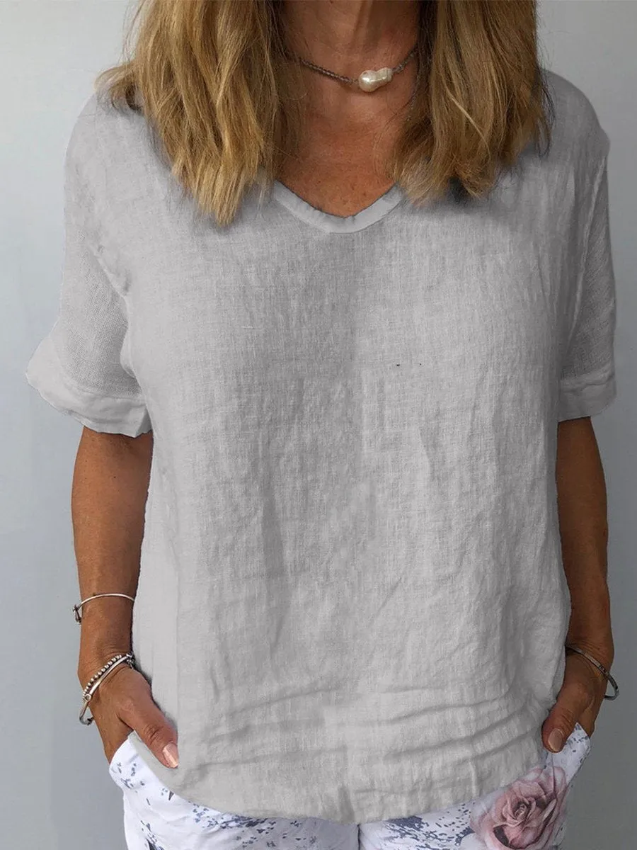 Linen Aura™ | Women's Cotton Linen Casual Top | Breathable Fabric, Relaxed Fit & Stylish Design
