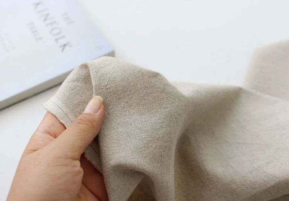 Linen Blend Fabric, Natural Color Linen - Fabric By the Yard 92761