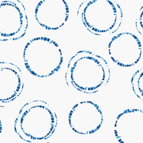 LINEN BLEND: Round Markings - $17.49/ Yard