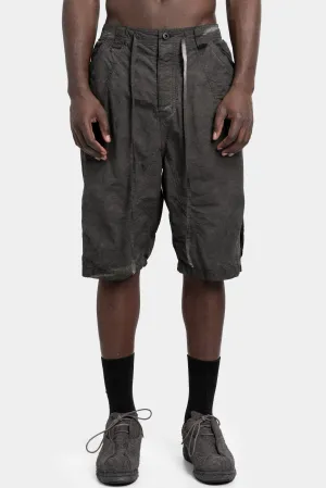 Linen blend split shorts