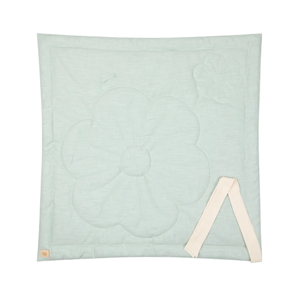 Linen Bloom Baby Horn Padded Linen Blanket - Mint