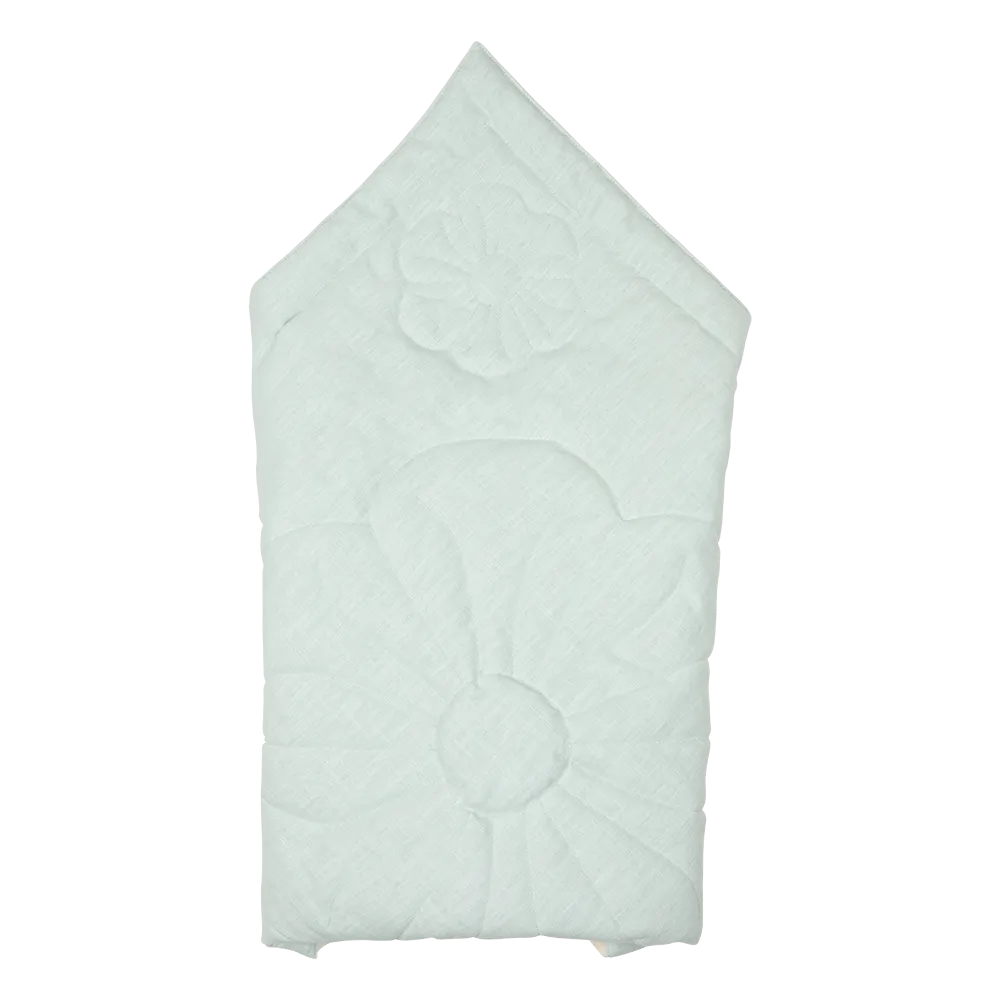 Linen Bloom Baby Horn Padded Linen Blanket - Mint