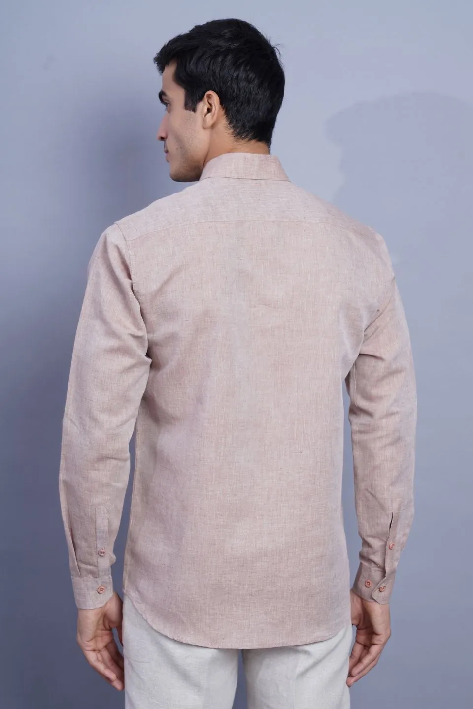 Linen Cotton Brown Shirt