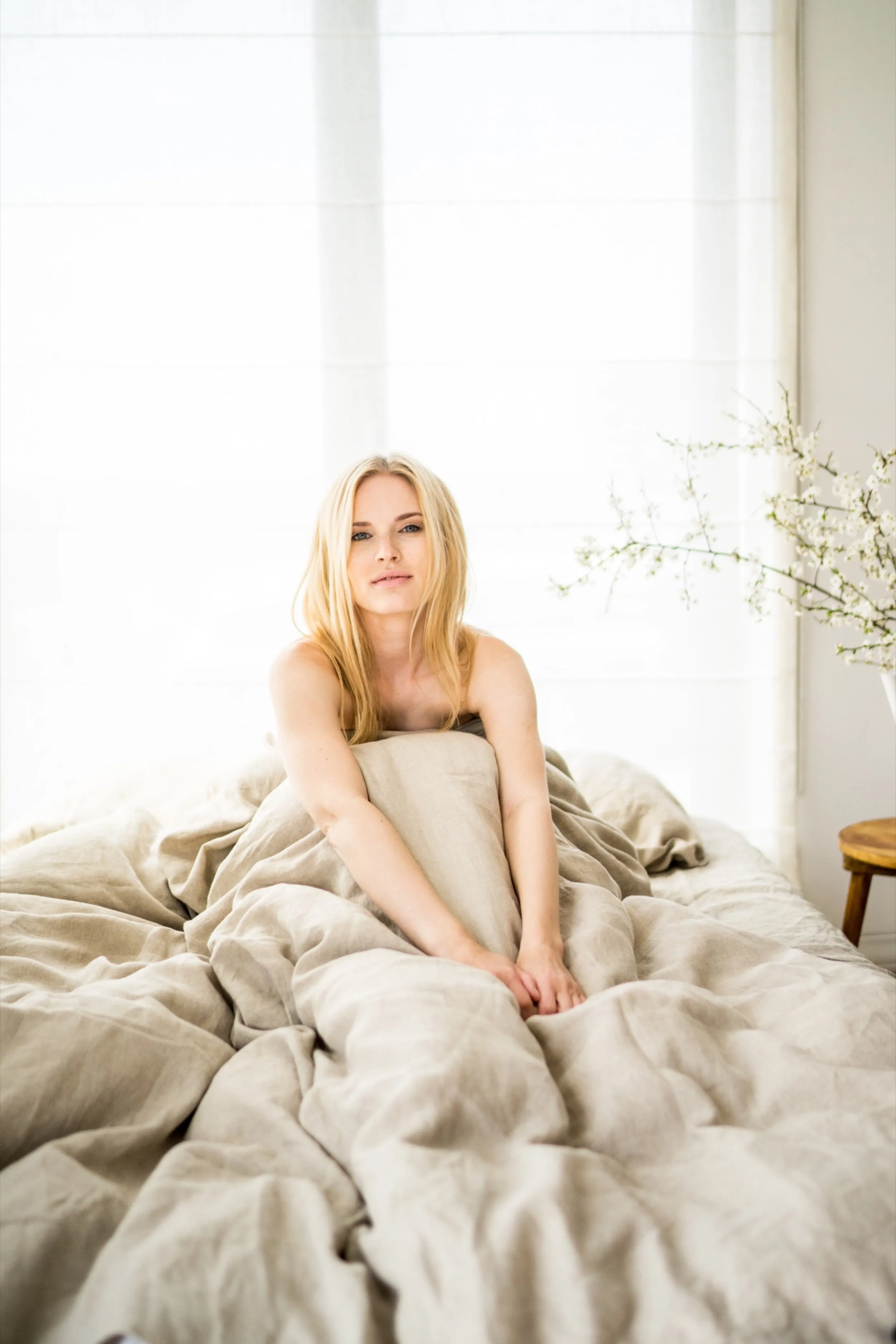 Linen duvet cover - natural