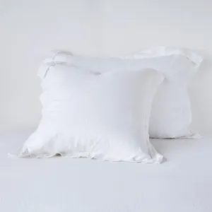 Linen Euro Sham - White