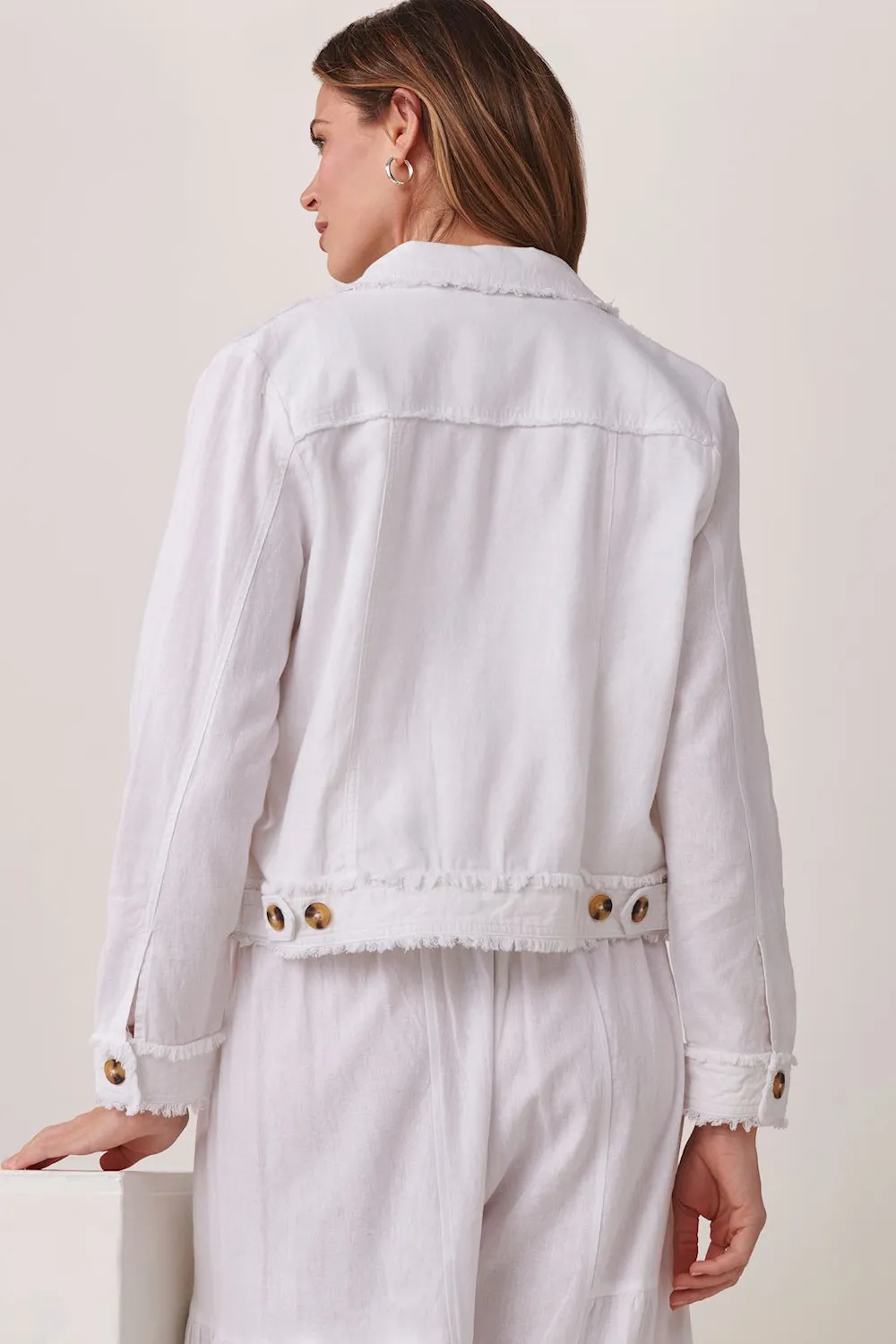 Linen Frayed Jacket